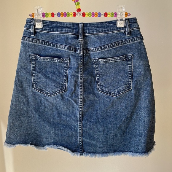 💙SEED HERITAGE denim mini skirt with controlled frayed hem - Picture 9 of 13